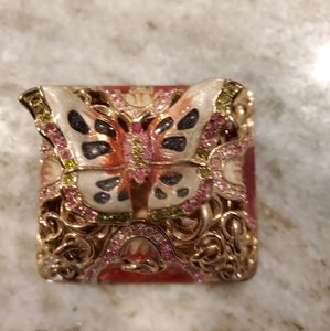 Vintage Butterfly trinket box